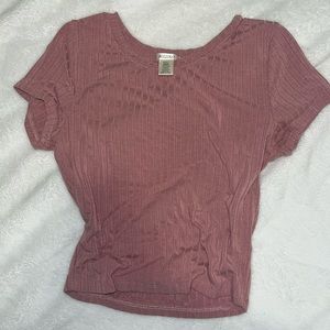 bozzolo women’s small pink short sleeve crop top